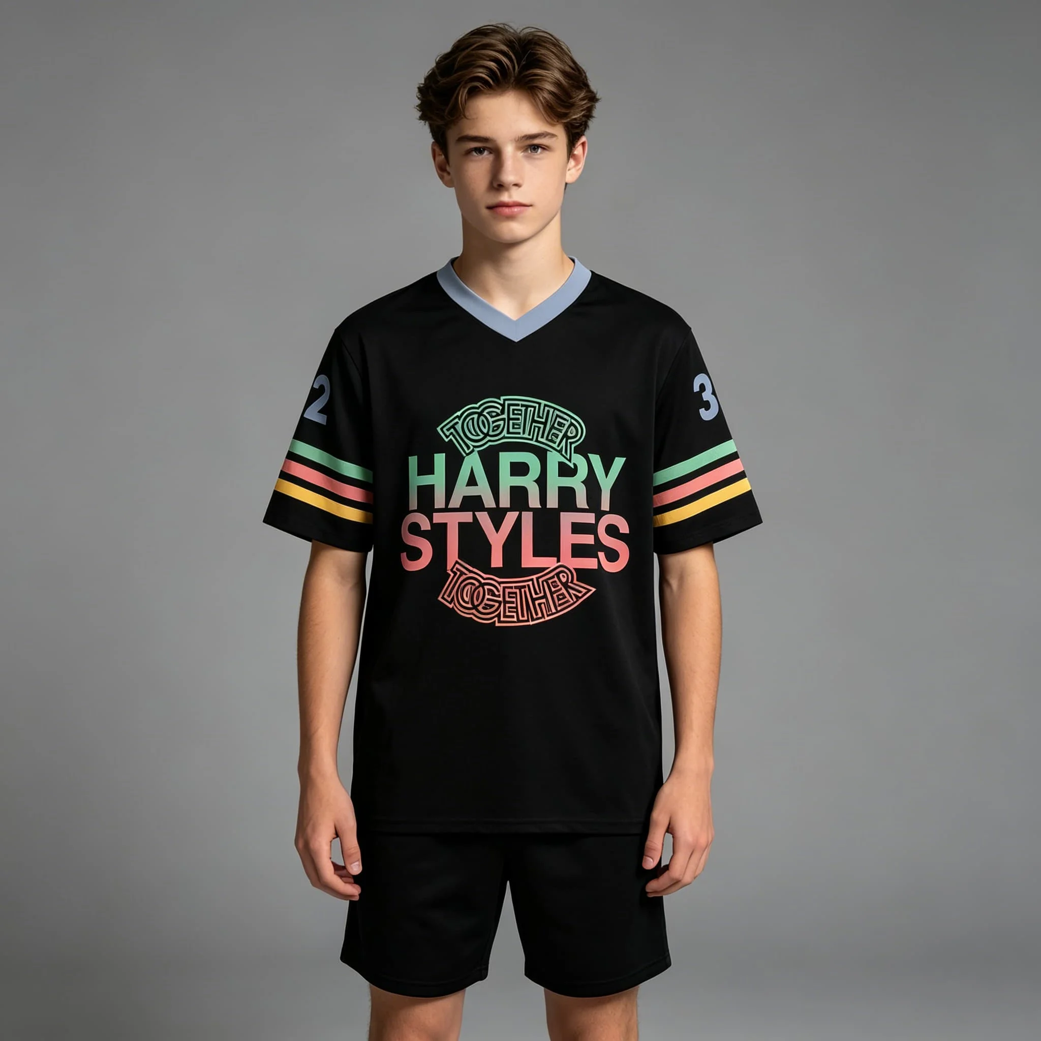 Harry Styles Together Tour Top Herren T-Shirt Damen T-Shirt Jungen Mädchen Top Erwachsene Kinder Eltern-Kind V-Ausschnitt Schnelltrocknend Kinder T-Shirts