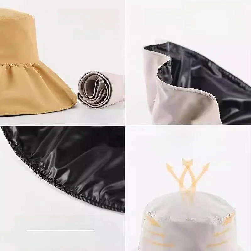 여성용 대형 UV 차단 햇빛 가리개 모자, 풀페이스 와이드 브림, 빈 상단, 여름 야외 스포츠 캡, 패셔너블한 여름 모자