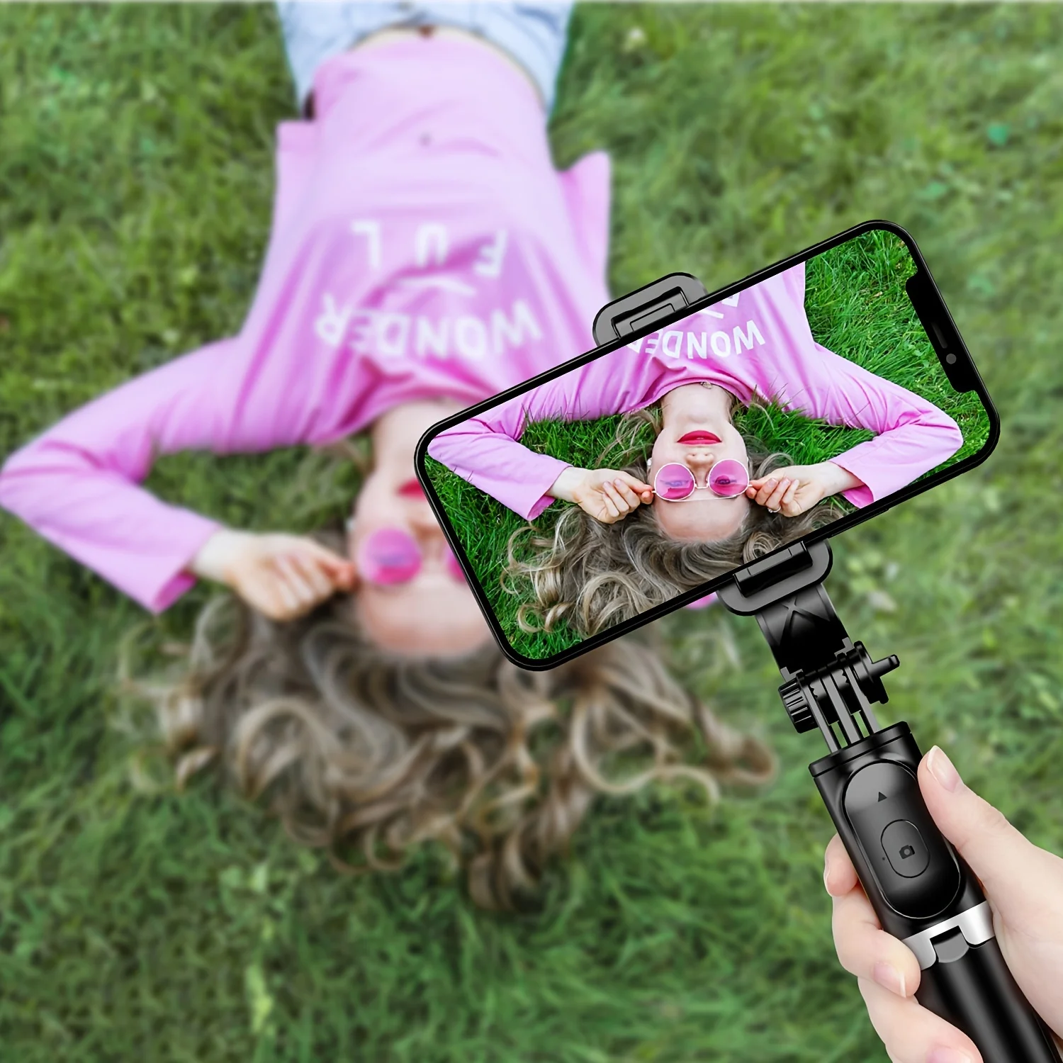 Extendable Selfie Stick All-in-1 Smartphone Tripod Stand With Wireless Remote 360&deg;Rotation For IPhone 15 For Samsung Smartphones phone tripod selfie stick flexible phone tripod phone tripod mount extendable tripod