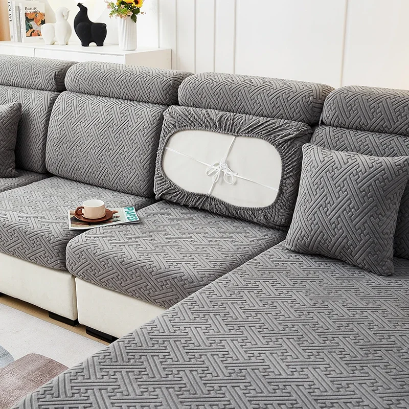 Adjustable Sofa Covers Jacquard Sofa Seat Cushion Cover Stretch Couch Cover L Shaped Sofa Slipcover For Living Room Home Decor 4