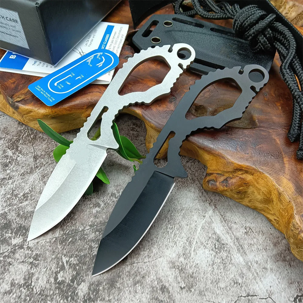 

BM 101 Follow-Up Pocket Necklace Fixed Knife 440C Plain Blade And Skeletonized Handle Hunting EDC Tool With Kydex Sheath Gifts