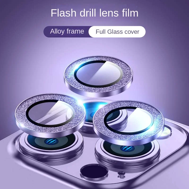 Per Iphone 14 Pro Diamond Metal Camera Lens Protector Per Iphone 12 13 Mini 14 Plus 12Pro 13Pro 14 Pro Max Back Camera Len Glass