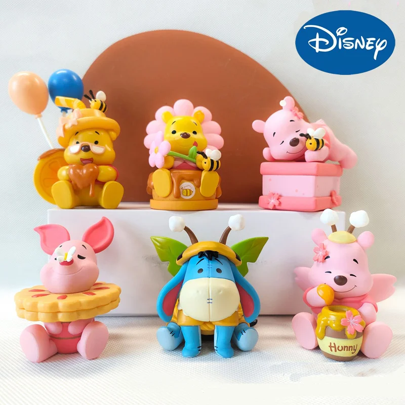 

Фигурки героев мультфильма «Винни-Пух» Disney, персонажи из мультфильма Робин Тигр айоре, кролик, экшн-фигурки, Коллекционная модель, кукла, торт, Топпер, игрушки