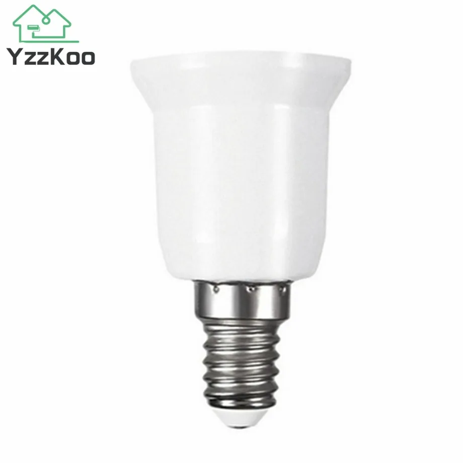 YzzKoo E14 To E27 Adapter Conversion Socket Fireproof Plastic Converter ...