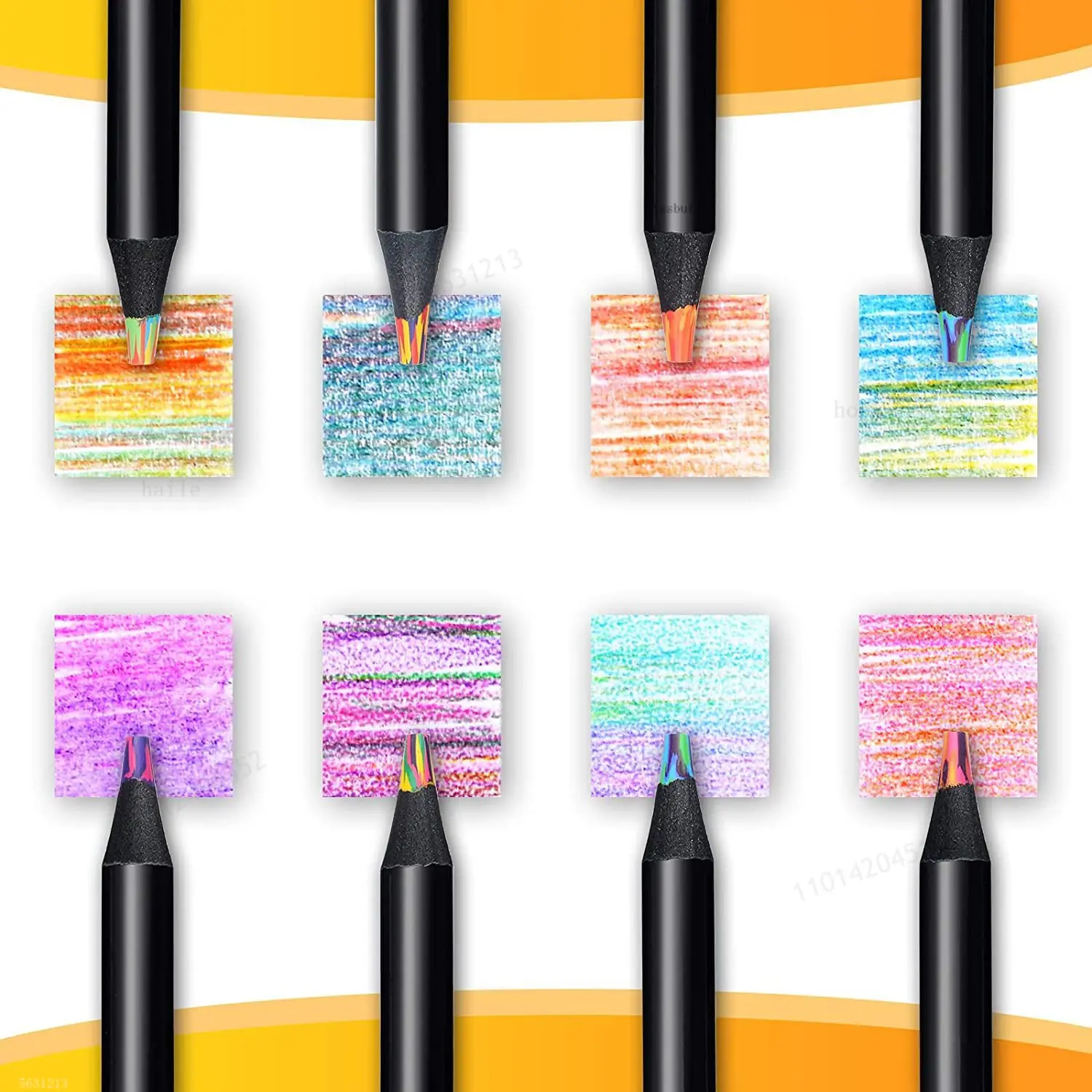 8/16/24Pcs 다양한 색상의 대형 무지개 연필 세트 그림 그리기용 다색 연필을 위한 나무 색칠 무지개 연필
