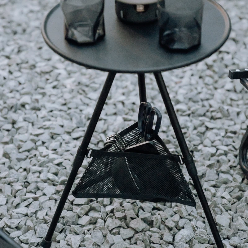 Outdoor aluminum alloy portable folding and adjustable small round table