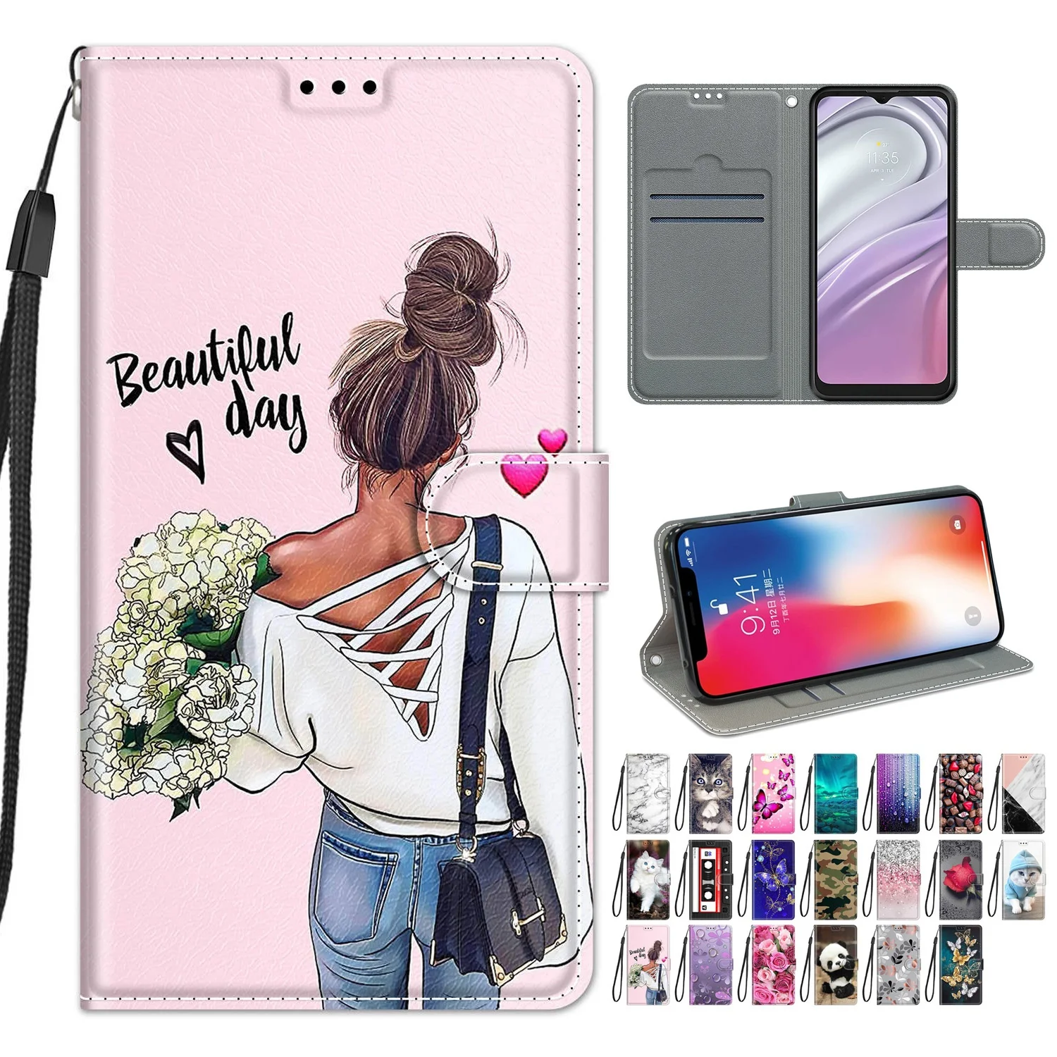 Per Asus Zenfone 8 , Zenfone 8Z , Zenfone 9 , Zenfone 9Z Zs590Ks Cover Coque Flip Wallet Custodie Per Cellulari Cover Sunjolly