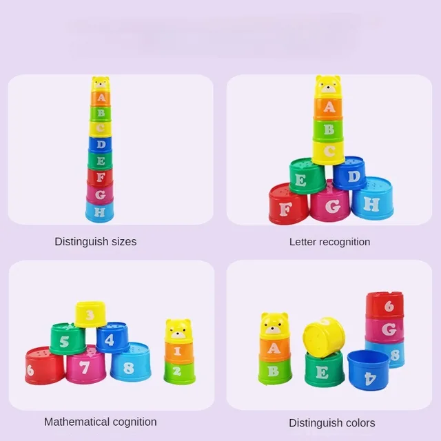 Taza plegable de batalla de respuesta mental para niños, velocidad de mano, competición, juego de pila para niños, Educación Temprana, rompecabezas, tren, juegos de mesa, juguete - Imagen 3