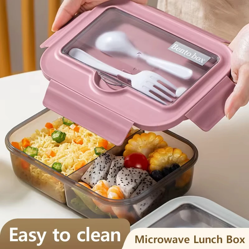 Lunch Box 1pc Portable Divided Insulated Nordic Style Box kitchen storage box,rice storage box,food storage container,food storage box,storage box