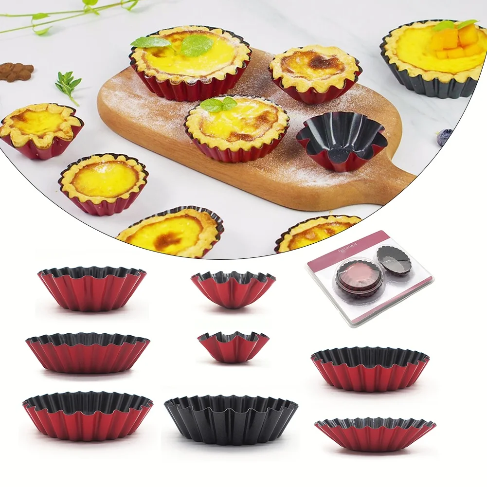 

Non-stick Tart Quiche Flan Pan Mould Pie Pizza Cake Cupcake Baking Muffin Cup Baking Mould Pastry Tartlet Pans Bakeware Tools