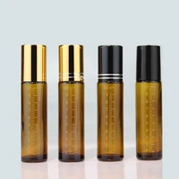 10ml Empty Amber Thick Roll On Glass Bottles with Stainless Steel Roller Ball For Essential Oil Refillable Bottles 2024 1