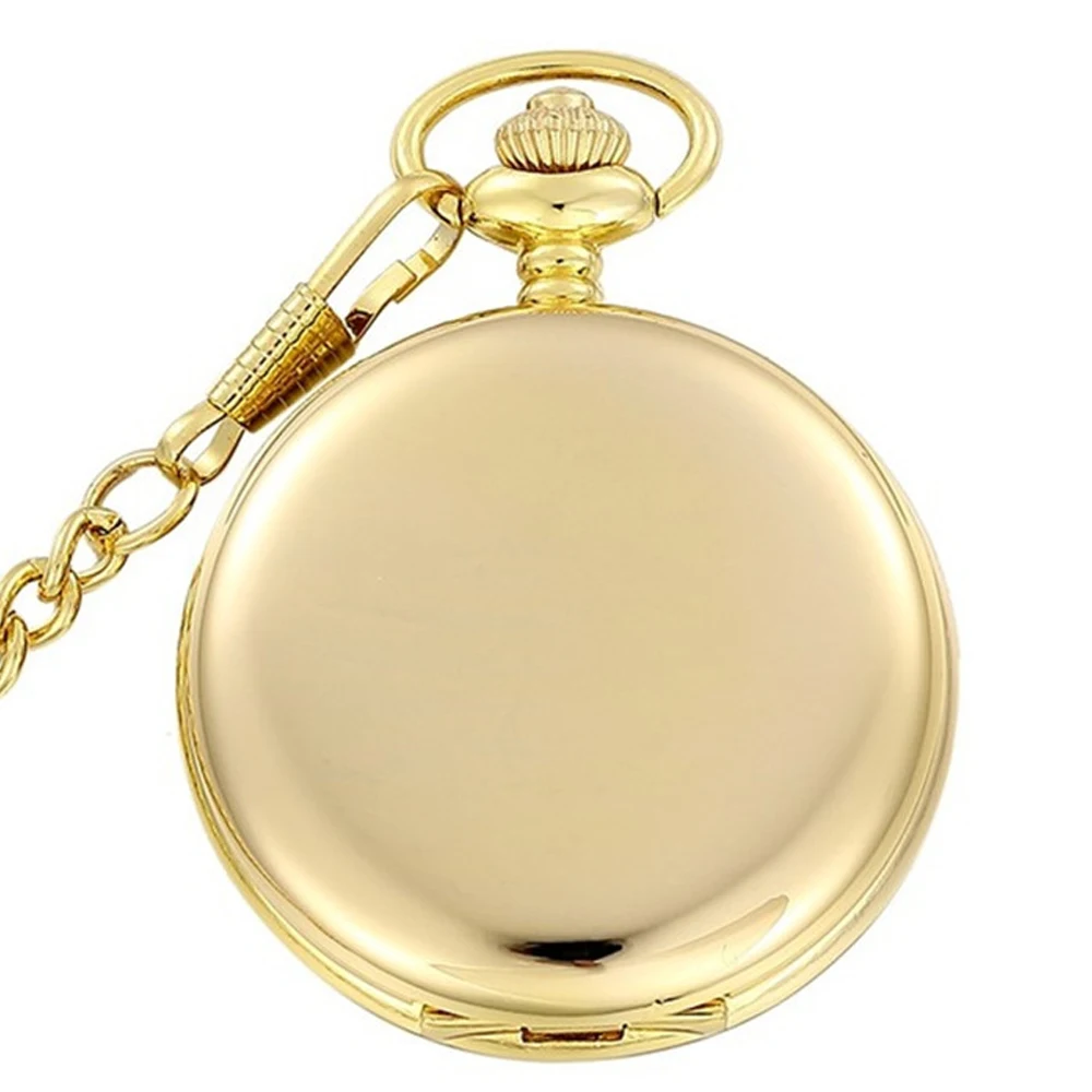 Unique Smooth Steampunk Pocket Watch Men With Fob Nacklace Chain Fashion Quartz Watches Mens Womens Gift reloj de bolsillo