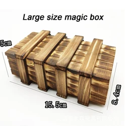 Vintage Wooden Puzzle Box with Secret Drawer - Brain Teaser & Educational Toy Gift (Large size magic box)