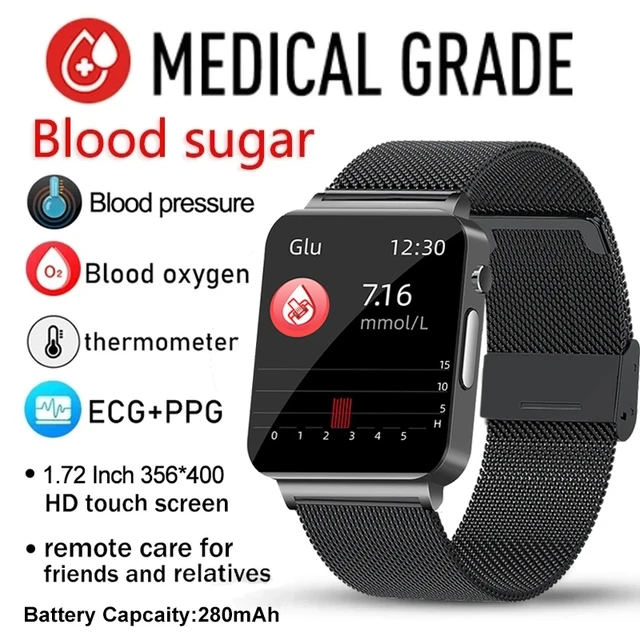 Xiaomi-reloj inteligente para hombre, dispositivo deportivo con ECG + PPG,  medidor de glucosa en sangre, temperatura corporal, presión arterial,  salud, novedad de 2023 - AliExpress