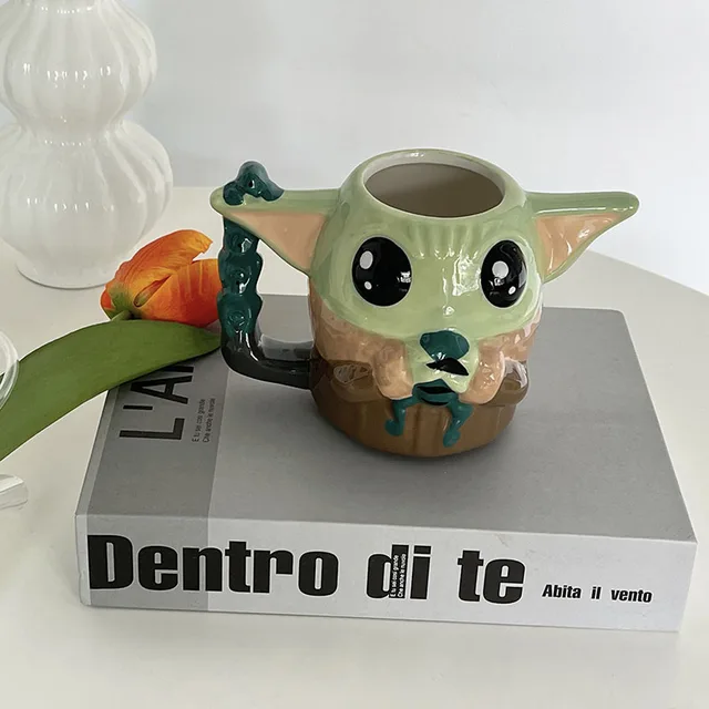 Kawaii Baby Yoda Grogu Cup Action Figure Toys StarWars Mandalorian Baby  Yoda 3D Mug Coffee Cup Lovely Christmas Gifts - AliExpress