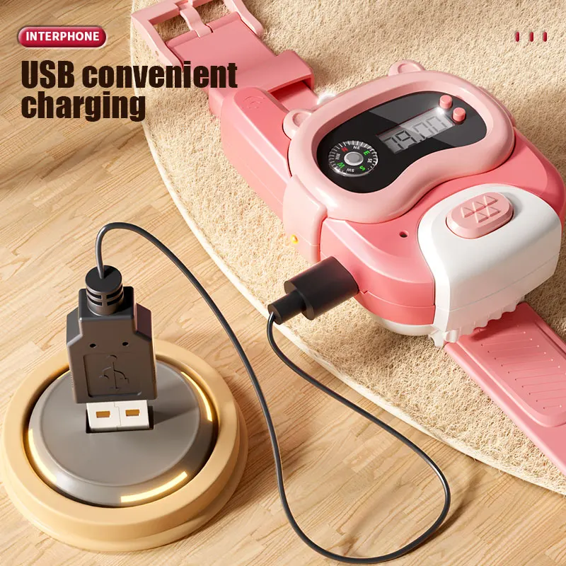 Walkie Talkie Children 800M Mini Watch Compass USB Charging School Outdoor Communication Kids Education Toy For 3 Years Gifts 3