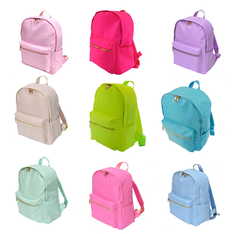 High Quality New Waterproof Nylon Women Backpack Female Travel Bag Backpacks Schoolbag for Teenage Girls Solid Color Bookbag