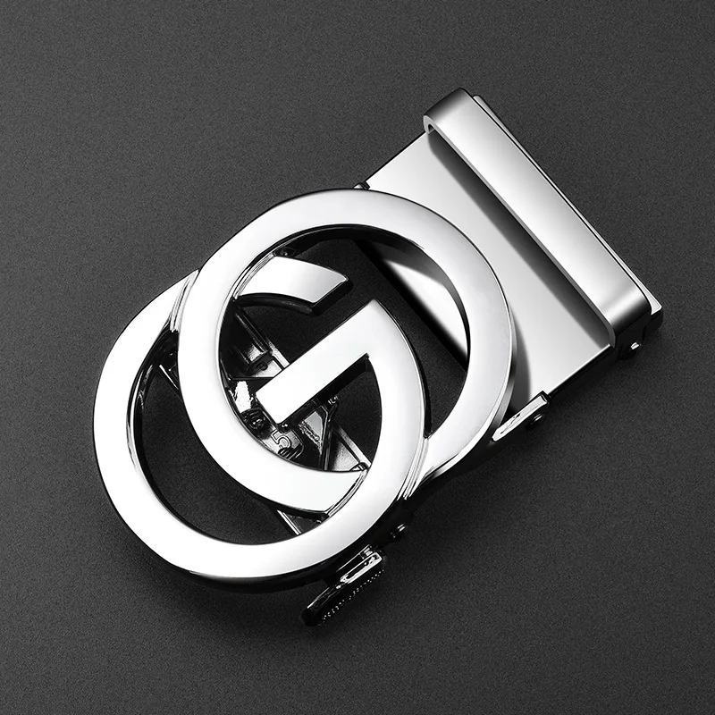2025 New 3.5cm Gold Chrome Automatic Buckle Designer Belt Buckle Fashion Men's Business Gold Silver Black Alloy Automatic Buckle