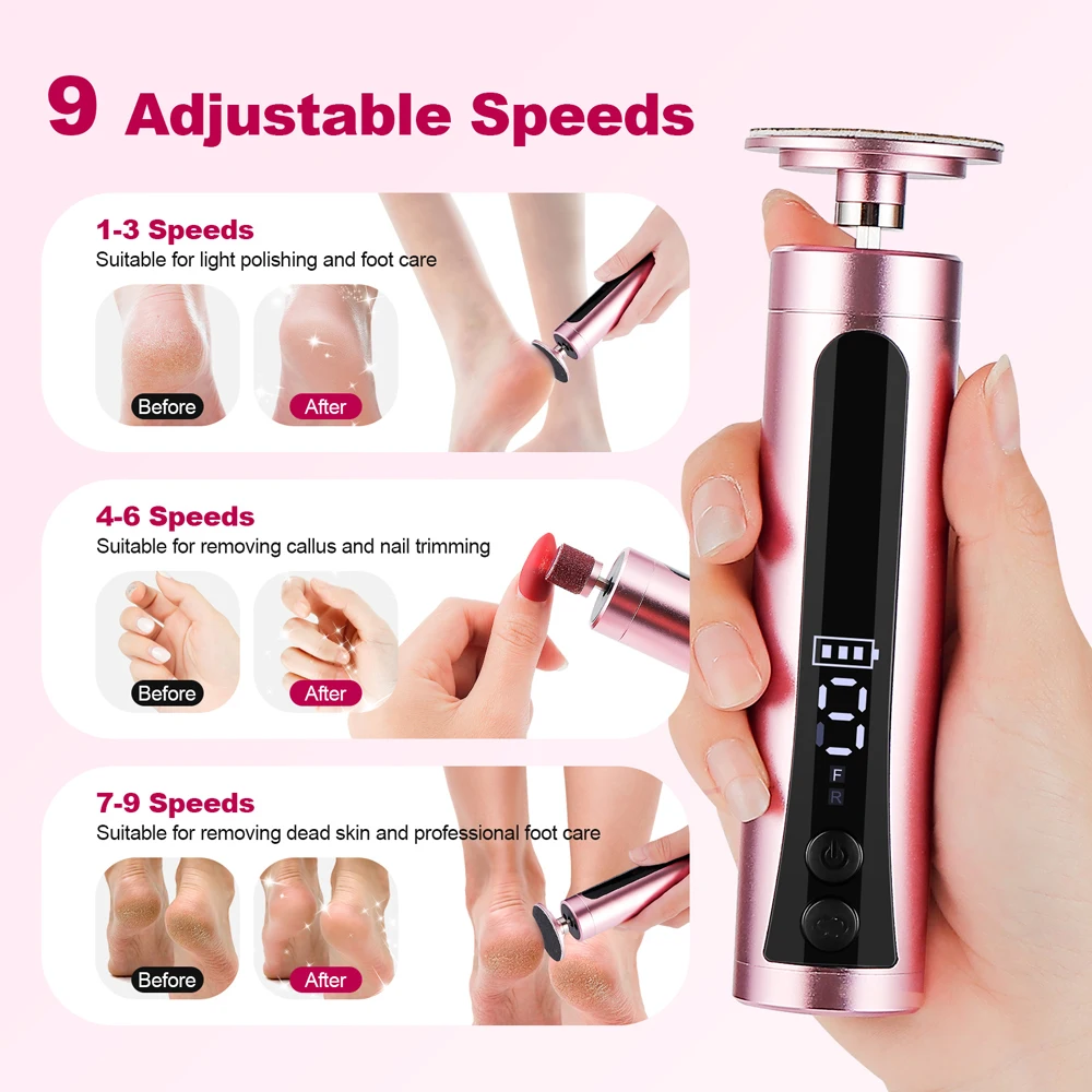 Electric Foot Callus Remover USB Charge Foot Dead Skin Electric Eliminator Heel Cracked Dead Skin Scrubber Polisher Grinder Tool