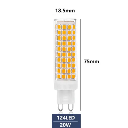 LED 전구 G9 LED 5W 9W 12W 15W 20W AC110V 220V LED 전구 SMD 2835 3014 g9 조명 교체, 30/40W 할로겐 램프 조명 3