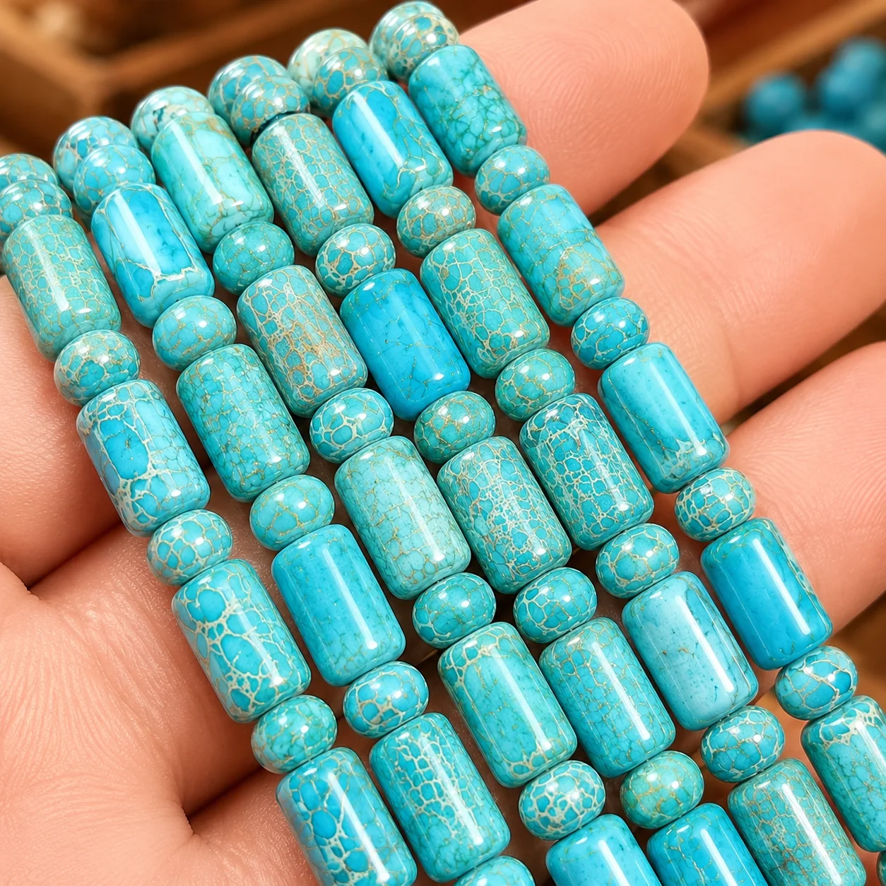 Exquisite Lake Blue Sea Sediment Turquoise Gemstones