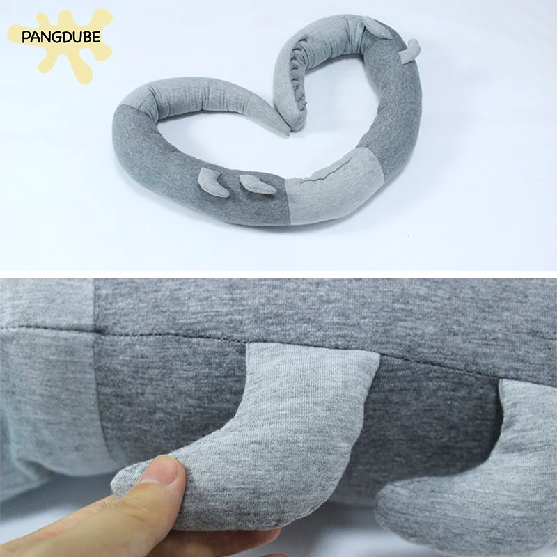 Crocodile Bumper for Baby Crib Bumpers for Children's Bed Gray Crocodile Pillow Baby Room Decor Bed Bumper 200cm crib bumper