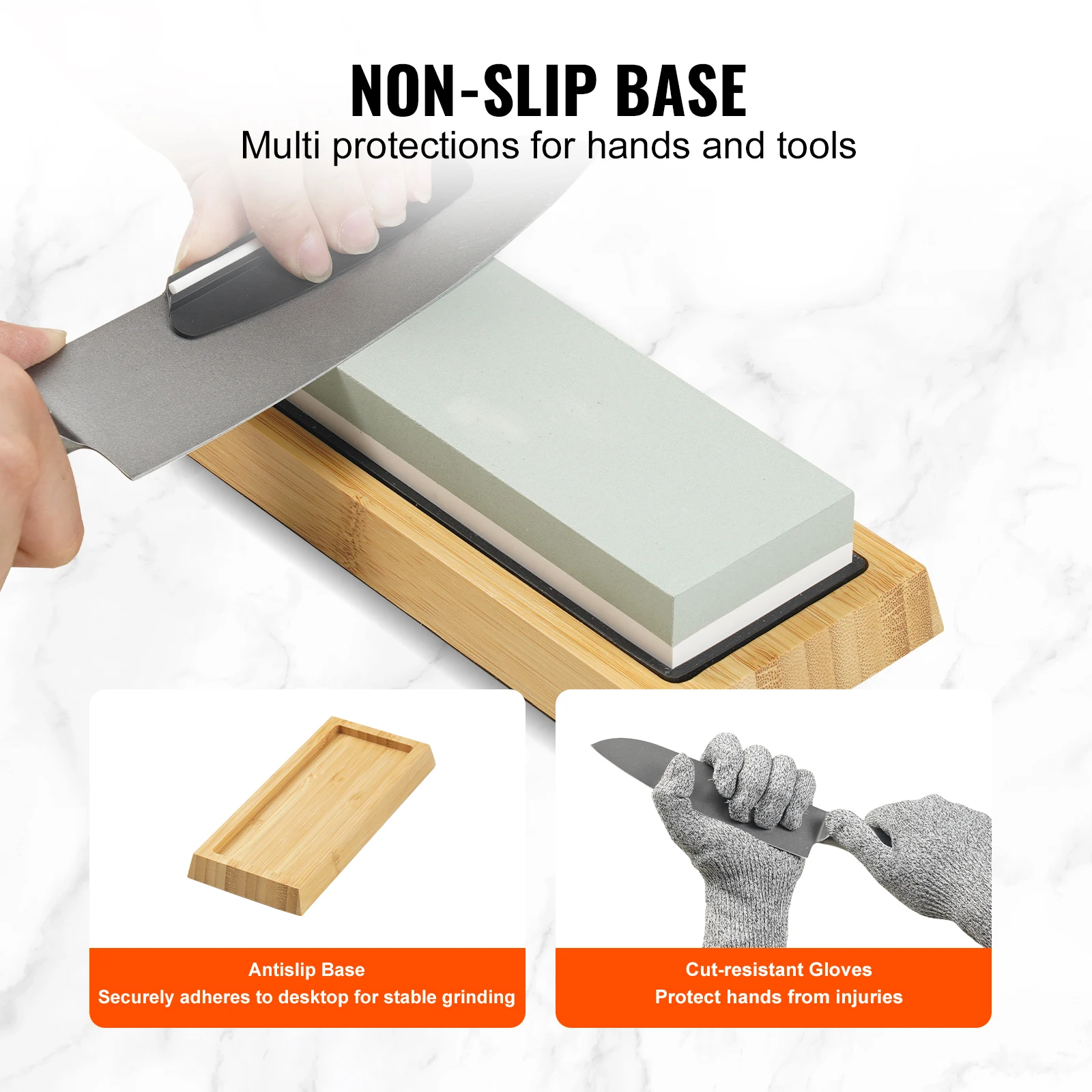 VEVOR Professional Knife Sharpener Kit with Whetstones
