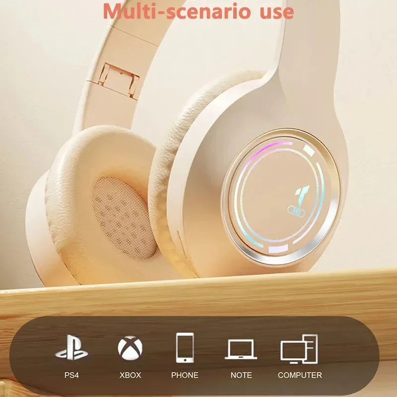 

Luminous Bluetooth Headset M3 Folding Led Card Wireless Headset Type-C