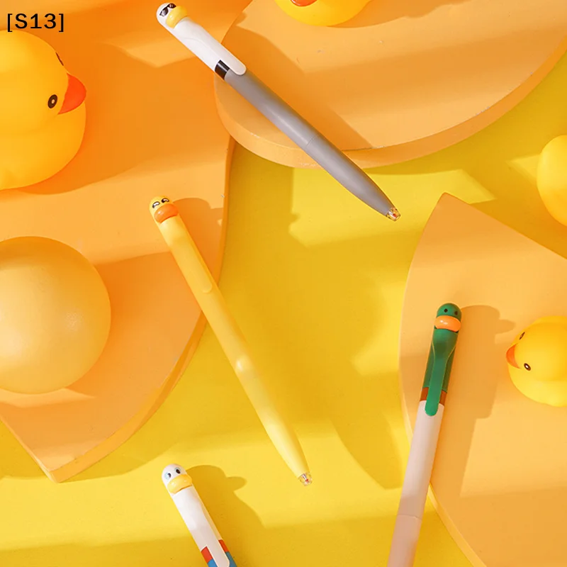 4pcs 쓰기 펜 귀엽고 재미있는 스타일링 펜 크리 에이 티브 회전 젤 펜 치킨 프레싱 젤 펜 0.5mm 블랙 사무용품 [Q][Q]