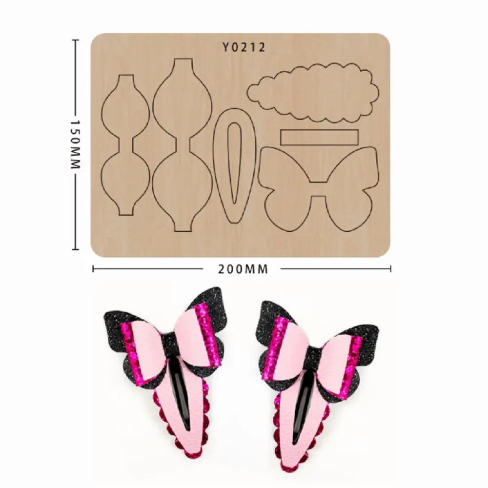 

Handmade Bow Hairpin for DIY, Handmade Craft, Wood Cutting Dies, Scrapbook Knife Molds, Suitable for Big Shot Machines