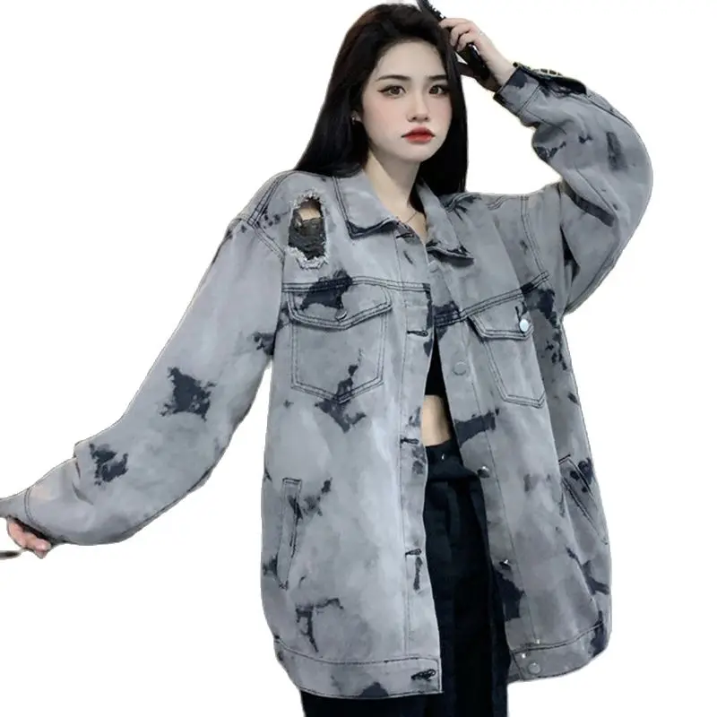 

2023 Women's Denim Jacket Spring New Coat Retro Versatile Leisure Time Appear Thin Free Shipping