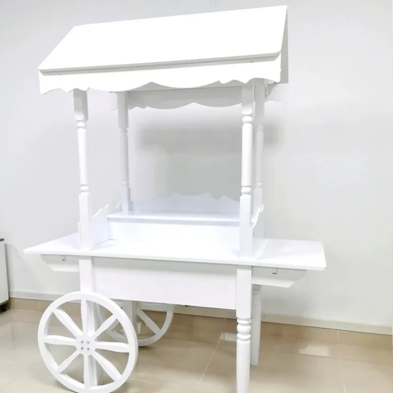 Multi-functional Push Cart Candy Flower Carts Display Flower Trolley Cart Decoration Wheel Store Market Mobile עגלת ים