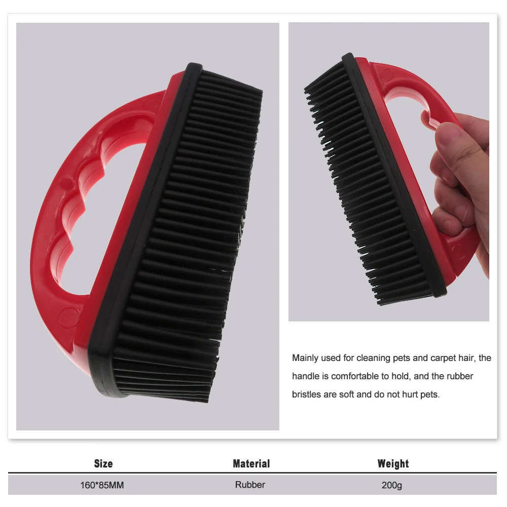 Rubber Pet Hair Removal Brush Lint Cat Dog Remove Tool Lint and Debris Remover for Cleaning Grooming Lint and Fur Removal Home 5