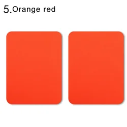 Set of 4 Multi-Colored Iron-On Fabric Patches for Clothing Repair and Decoration (5 orange red 4Pcs)