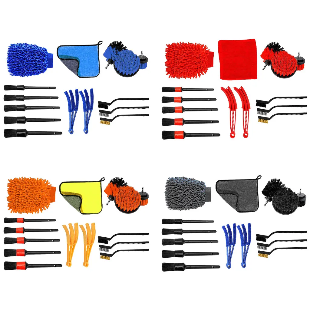 

16x Detailing Soft Duster 5 Detailing Brushes Towel