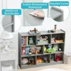Wooden Bookcase, Storage Organizer with Anti-Tilt Device, Modern Storage Display Cabinet for Living Room, Classroom, Kid’s Room 4