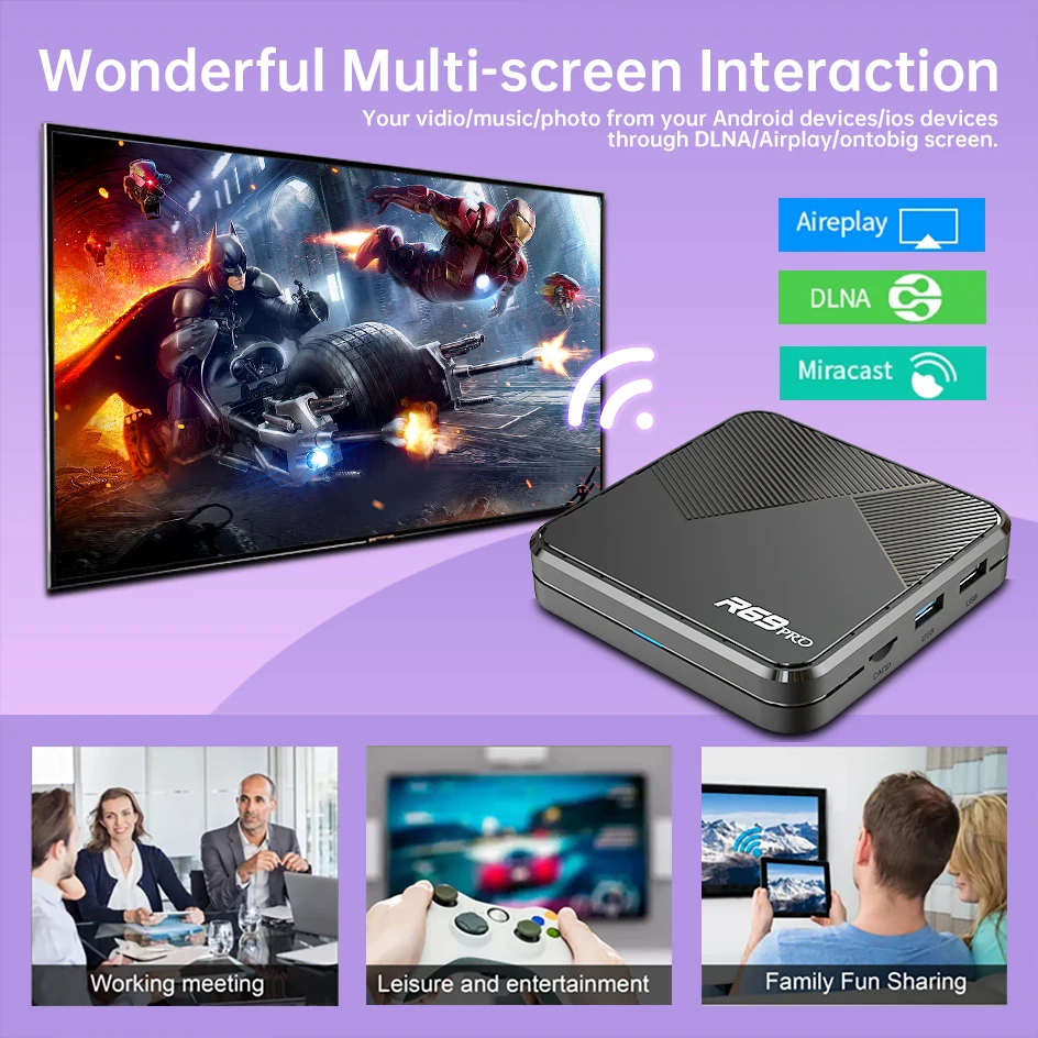 Android Tv Box R69PRO Allwinner H728 Octa Core WiFi 6 Ethernet