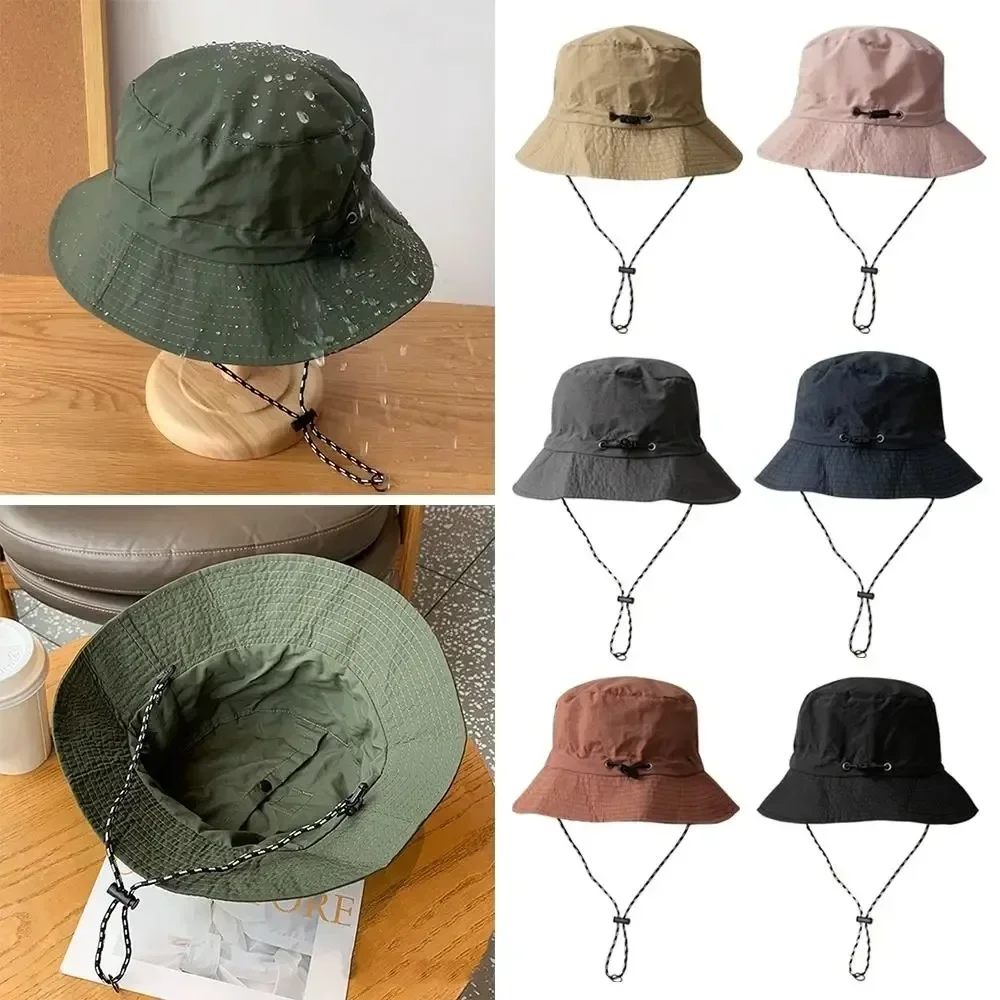 1Pc 야외 접이식 빠른 건조 크리 에이 티브 어부 모자 유니섹스 여름 태양 보호 파나마 모자 하이킹 등산 모자 하이퀄리티 모자 남성버킷햇