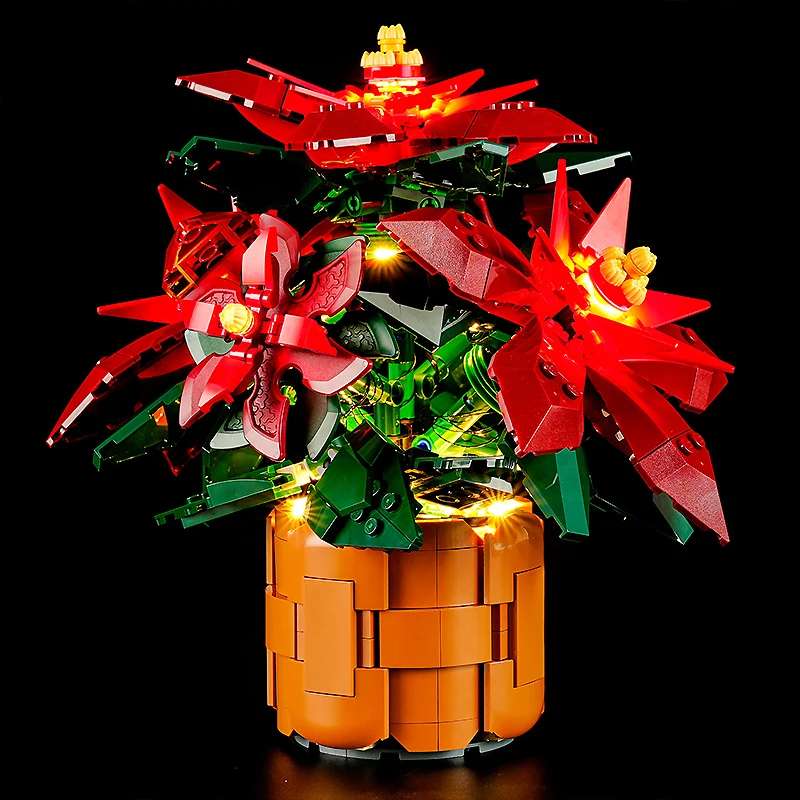 DIY LED Light Kit For LEGO 10370 Poinsettia   (Only LED Light,Without Blocks Model) 2