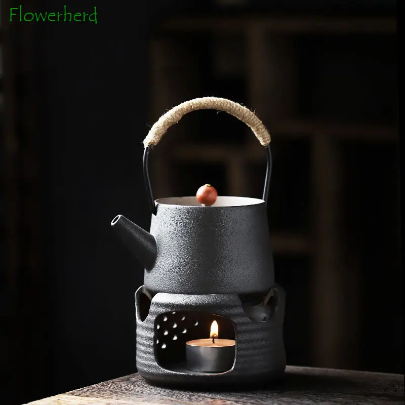 中国黒陶器ポットセラミックティーポットウォーマー茶火災ストーブ醸造ティーポットキャンドルヒーターティー絶縁ストーブ AliExpress