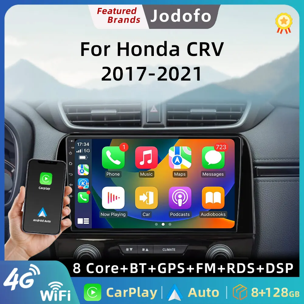 

Carplay 4G DSP QLED Screen 2din Android Autoradio for Honda CRV 2017-2021 CR-V Car Radio Multimedia Video Player GPS Stereo