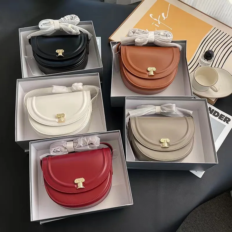 

High quality new saddle bag Roman High grade leather vintage one-shoulder cross-body women's bag