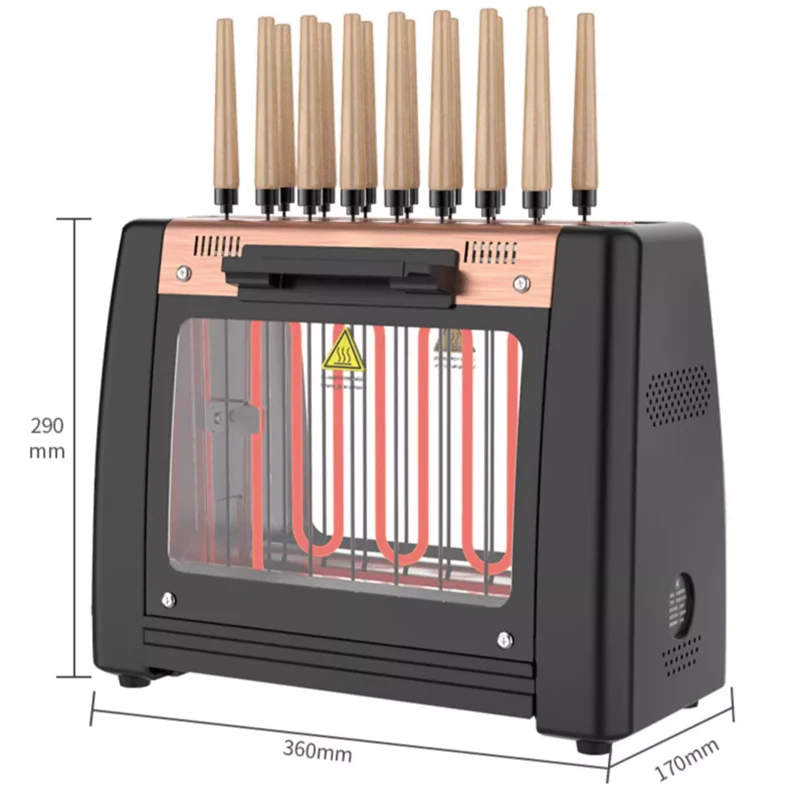 Automatic Rotary Kebab Machine Household Indoor Electric Oven Smokeless Barbecue Rack Smokeless Indoor Grill Grill Electric 5