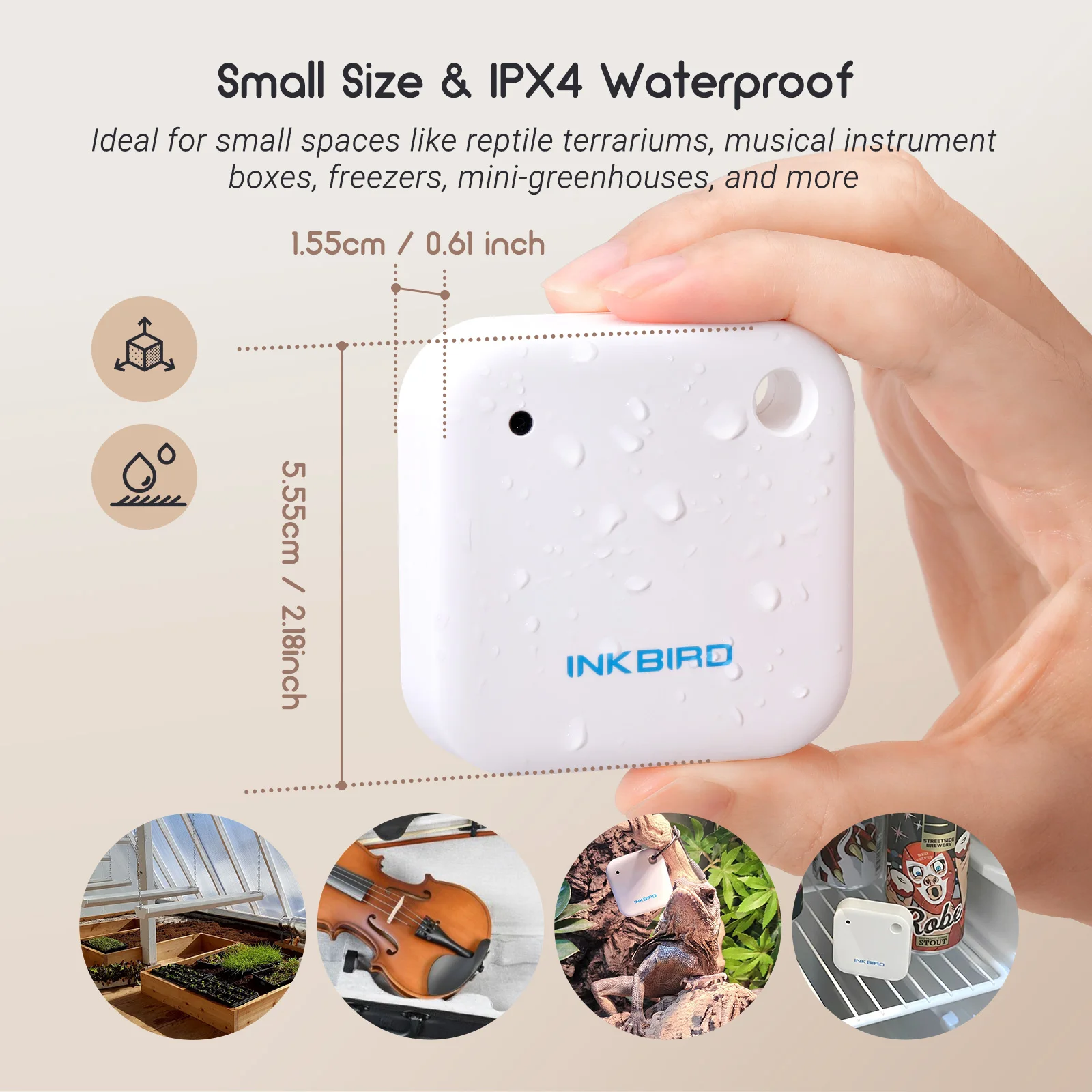 INKBIRD IBS-TH2 스마트 무선 온도계 및 습도계 M2 WIFI 게이트웨이 홈 레코더 테스터 용 온도 습도 센서 설정