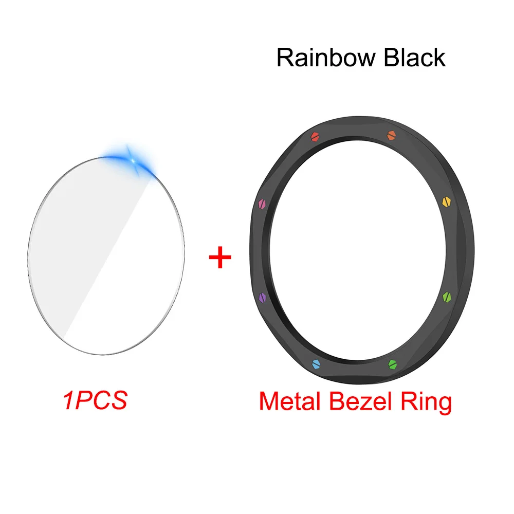 Premium Metal Bezel Ring with Tempered Glass Protective Film