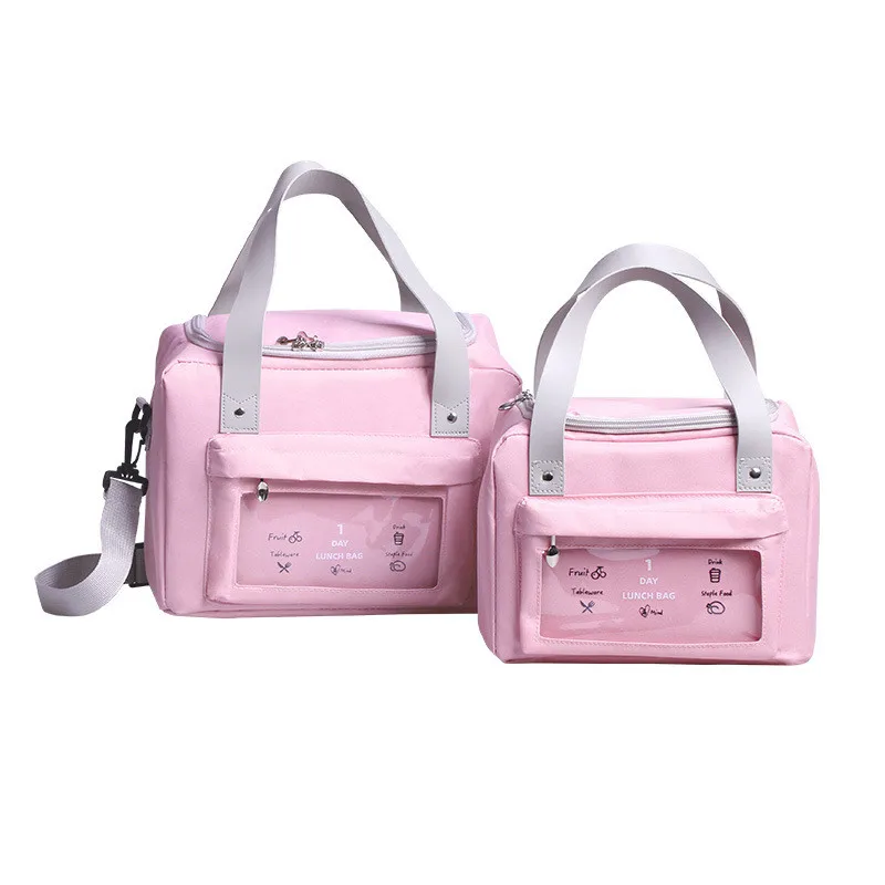 High-Capacity Insulated Oxford Cloth Lunch Bag Portable Crossbody Thermal Picnic School Food Container Bento Box Cooler Bags