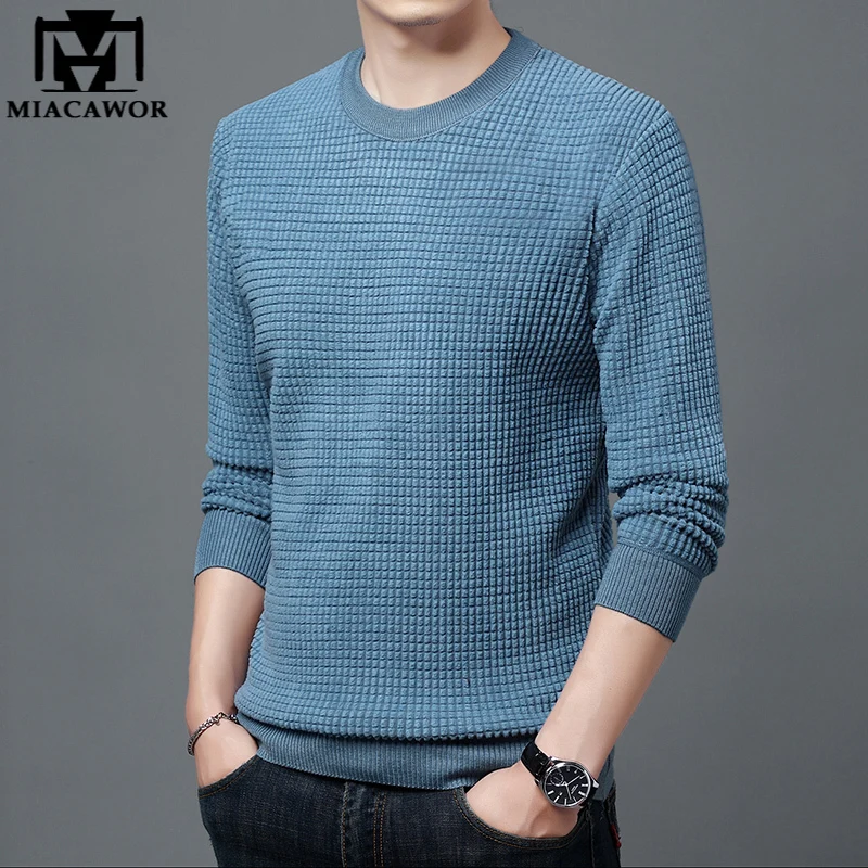

New Brand Designer Knitted Sweater Men Casual Jumper Slim Fit Classic Vintage Pullover Soft Pull Homme Men Clothes Y512