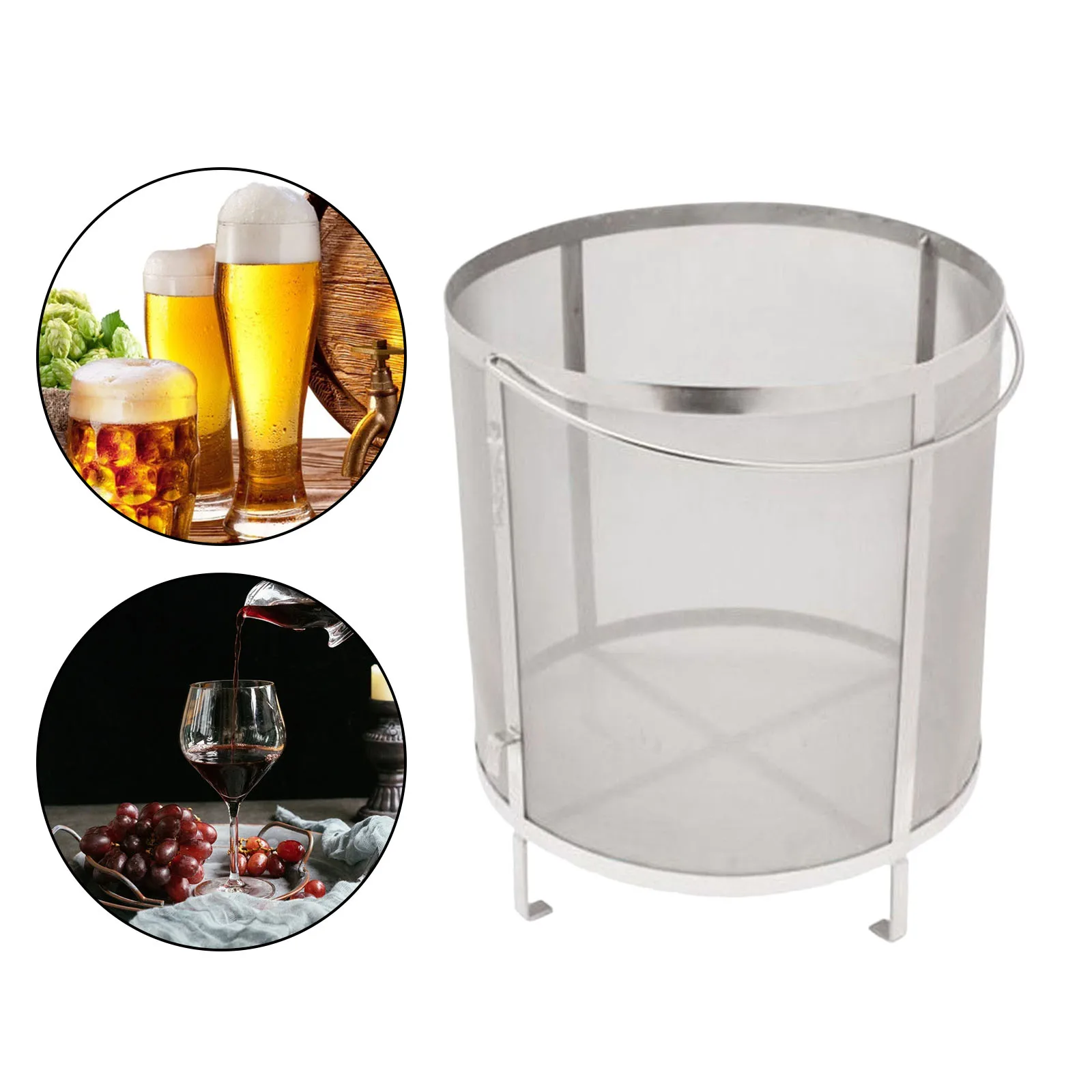 304 Stainless Steel Beer Wine House Home Brew Filter Basket Strainer  Barware Filter Bag for Jelly Jams Homebrew Barrel - AliExpress