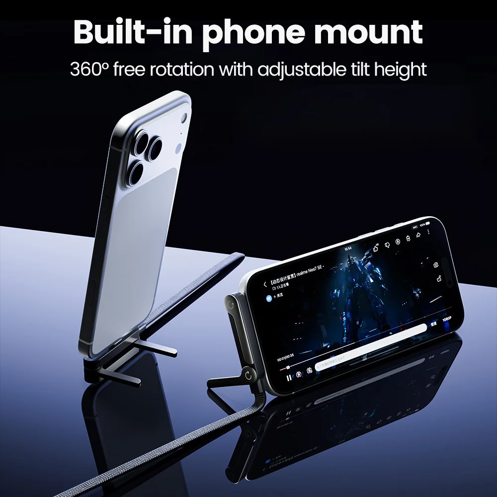 2-in-1 USB Type C Fast Charging 240W Elbow Cable & Holder
