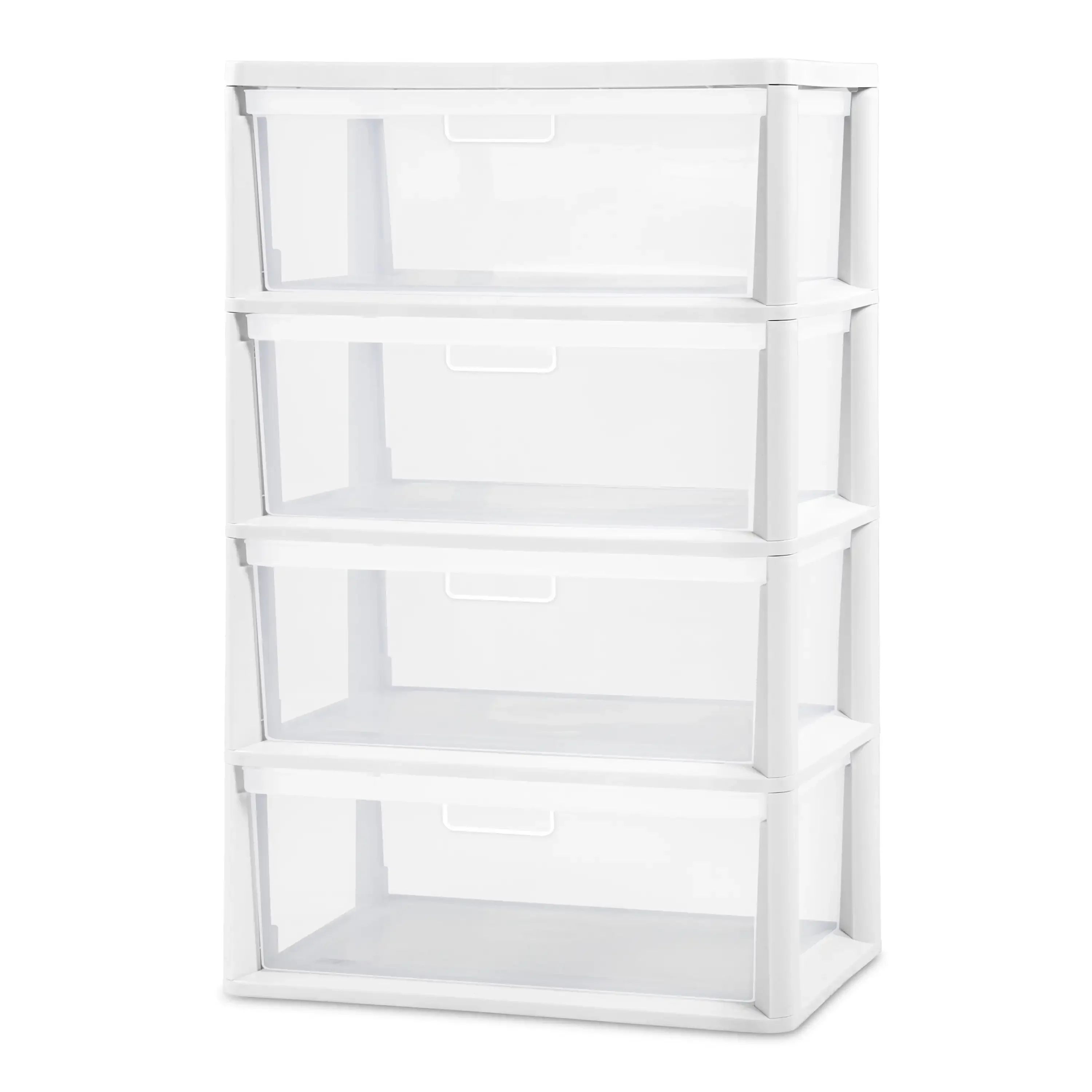 Sterilite 17918004 3 Drawer Unit, White Frame with Clear Drawers, Pack of 4  - AliExpress